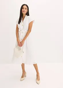 Hemdblusenkleid aus Lochspitze, bonprix