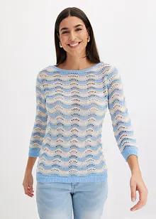 Pull en maille ajourée, bonprix