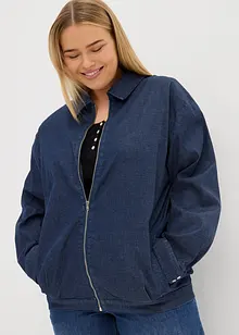 Veste en jean, style blouson, avec fermeture zippée, bonprix