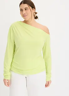 T-shirt épaule découverte avec fronces, bonprix