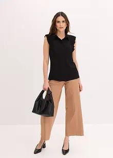 Blouse volantée en jersey, bonprix