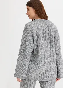 Oversize-Pullover mit Zopfmuster, bonprix