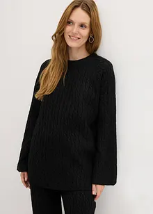 Oversize-Pullover mit Zopfmuster, bonprix