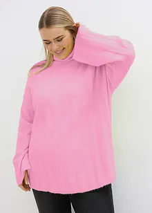 Pull col roulé en maille côtelée, bonprix