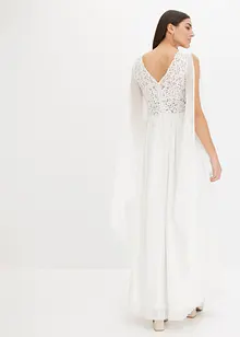 Robe de mariée en crêpe fin avec dentelle, bonprix