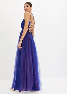 Robe longue en tulle délicat avec dentelle, bonprix