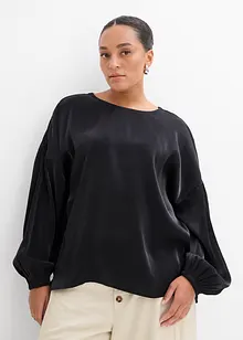 Blouse oversize nouée dans le dos, en viscose mélangée, bonprix