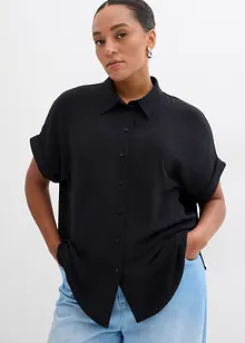 Oversized Bluse aus strukturiertem Crêpe, bonprix
