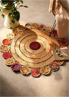 Tapis rond avec cercles multicolores, bonprix