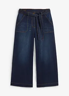 Jean large raccourci, taille haute élastiquée, bonprix