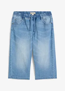 Bermuda long en jean, taille extensible, slim, bonprix