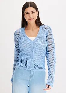 Gilet en maille ajourée, bonprix