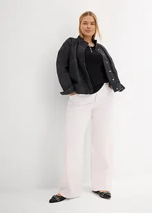 T-shirt col Henley, 100% coton, bonprix