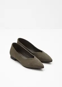 Ballerines en cuir, bonprix