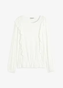 Blouse volantée en jersey, bonprix