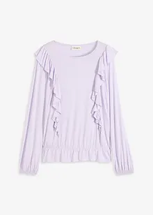 Blouse volantée en jersey, bonprix