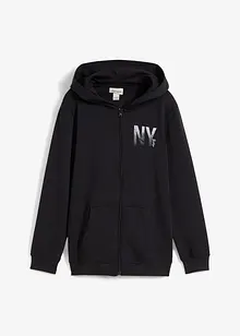 Kapuzen-Sweatjacke aus weichem Baumwoll-Mix, bonprix