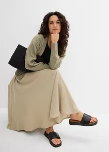 Jupe midi, taille élastiquée, bonprix