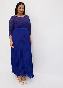 Chiffonkleid mit Spitze und Plissee-Rock, bonprix
