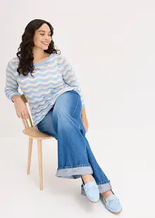 Pull en maille ajourée, bonprix