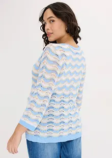 Pull en maille ajourée, bonprix