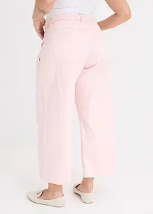 Jupe-culotte en twill extensible, avec ceinture, bonprix