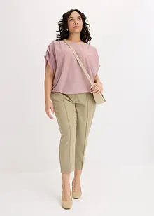 T-shirt en lurex avec drapé, bonprix