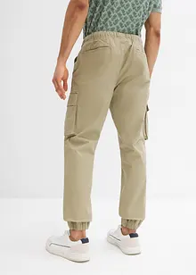 Pantalon droit loose à poches cargo et taille élastiquée, bonprix