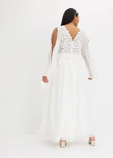 Robe de mariée en crêpe fin avec dentelle, bonprix