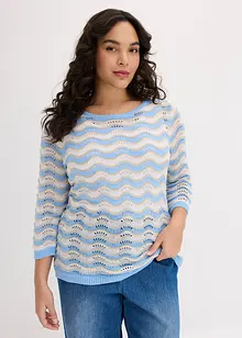 Pull en maille ajourée, bonprix