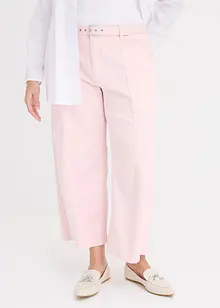 Jupe-culotte en twill extensible, avec ceinture, bonprix