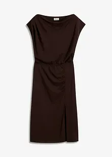 Asymmetrisches Jerseykleid mit Raffungen, bonprix