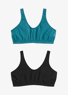 Lot de 2 brassières coton, bonprix