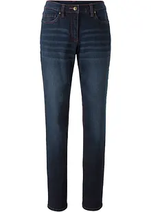 Jean droit taille mi-haute en toile de coton, bonprix
