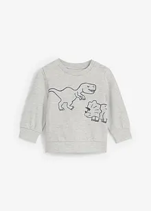 Sweat-shirt bébé en coton doux, imprimé dinosaure, bonprix