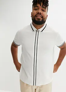 Polo zippé en maille piquée 100% coton, bonprix