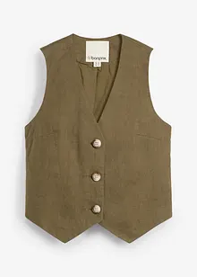 Gilet sans manches 100 % lin, bonprix