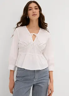 Blouse froncée avec des coutures élastiques, bonprix
