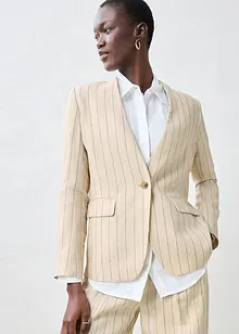 Blazer sans col 100% lin, bonprix