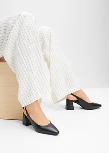 Sling Pumps aus Leder, bonprix