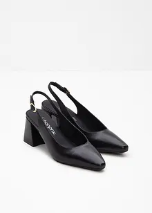 Sling Pumps aus Leder, bonprix