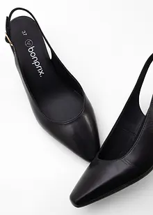 Sling Pumps aus Leder, bonprix