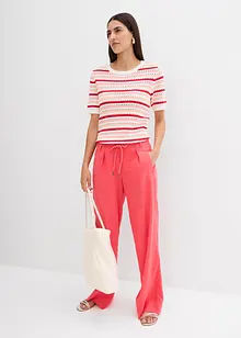 Paperbag-Hose aus luftigem Leinen-Mix, bonprix