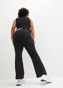 Pantalon de sport en coton, jambes évasées, bonprix