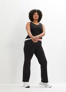 Pantalon de sport en coton, jambes évasées, bonprix