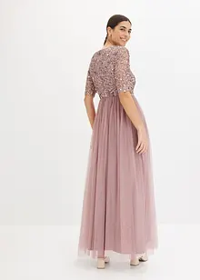 Maxikleid mit Paillettenstickerei, bonprix