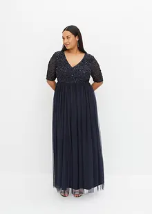 Robe longue avec broderie en sequins, bonprix