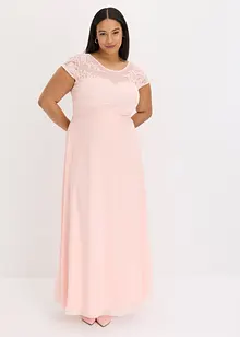 Chiffonkleid mit Spitze und Binde-Detail, bonprix