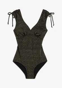 Maillot 1 pièce sculptant brillant, maintien léger, bonprix