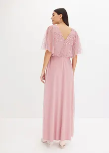 Robe longue en tulle fin à broderie strassée, bonprix